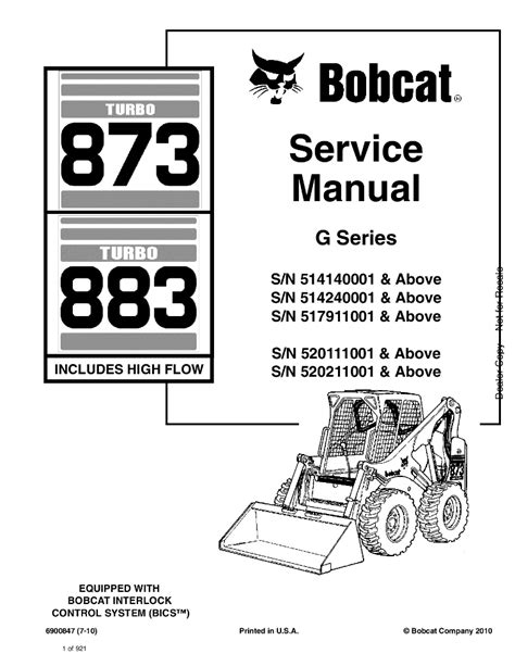 bobcat skid steer turbo 873f|bobcat 873 manual pdf.